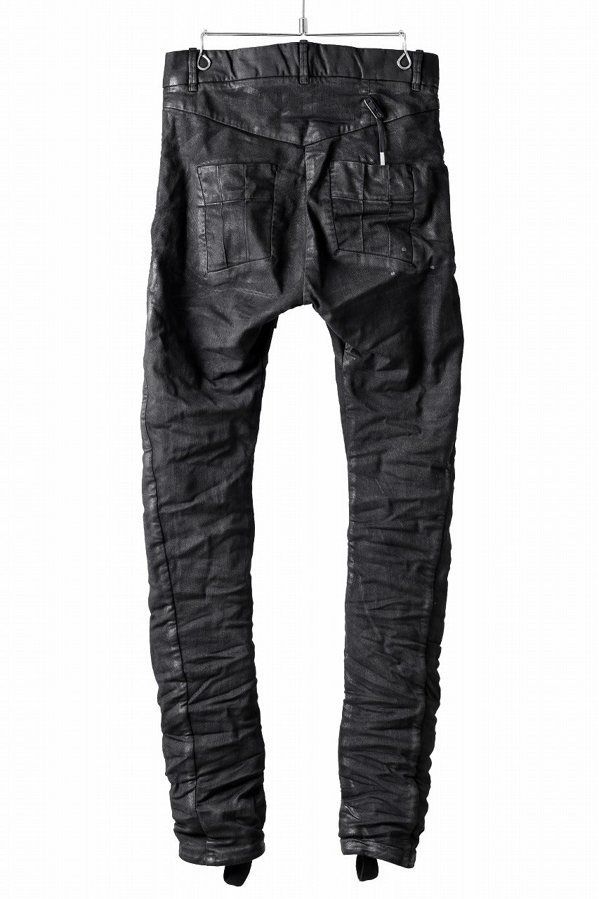 BORIS BIDJAN SABERI TIGHT FIT PANTS / VINYL COATED & NICKEL PRESSED & BODY MOLDED "P13.TF-F1939" (BLACK)