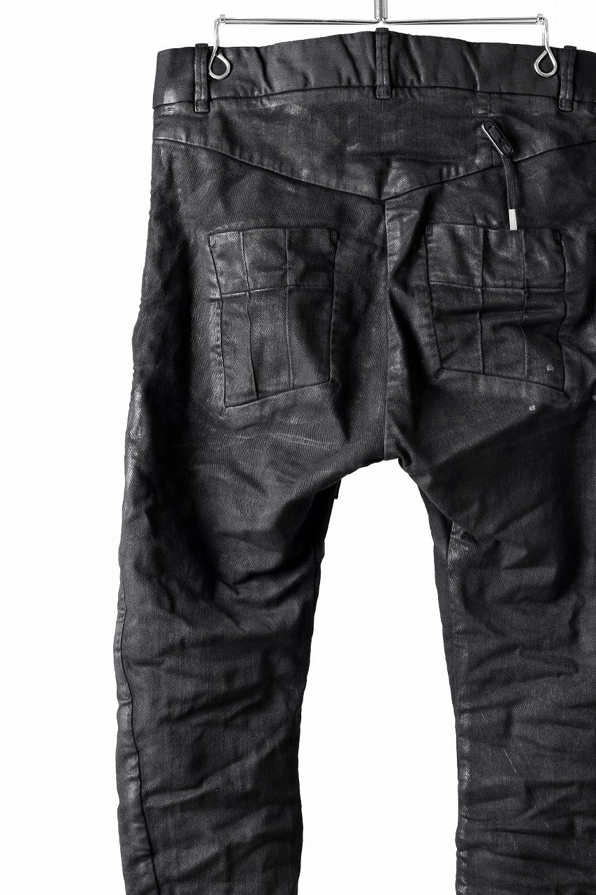 BORIS BIDJAN SABERI TIGHT FIT PANTS / VINYL COATED & NICKEL PRESSED & BODY MOLDED "P13.TF-F1939" (BLACK)