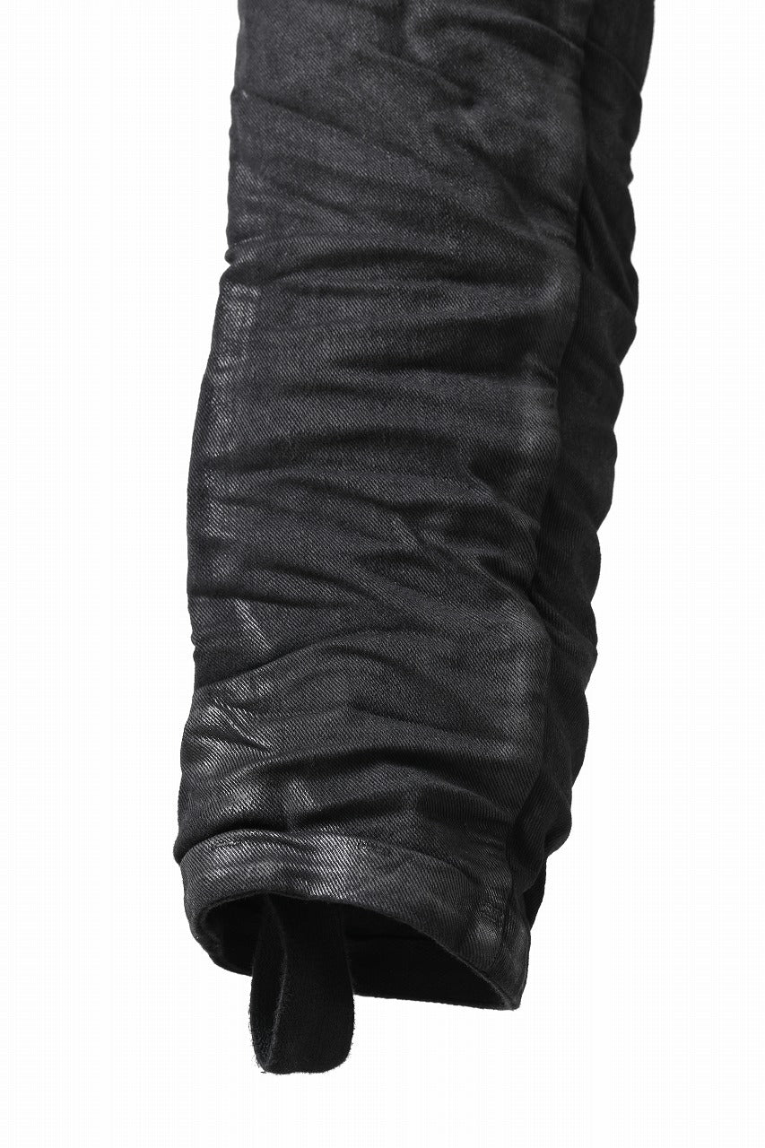 BORIS BIDJAN SABERI TIGHT FIT PANTS / VINYL COATED & NICKEL PRESSED & BODY MOLDED "P13.TF-F1939" (BLACK)