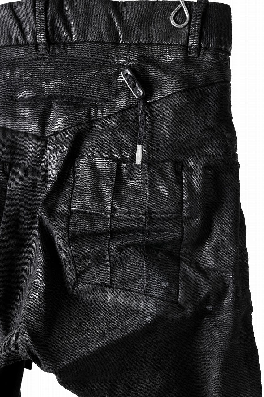 BORIS BIDJAN SABERI TIGHT FIT PANTS / VINYL COATED & NICKEL PRESSED & BODY MOLDED "P13.TF-F1939" (BLACK)