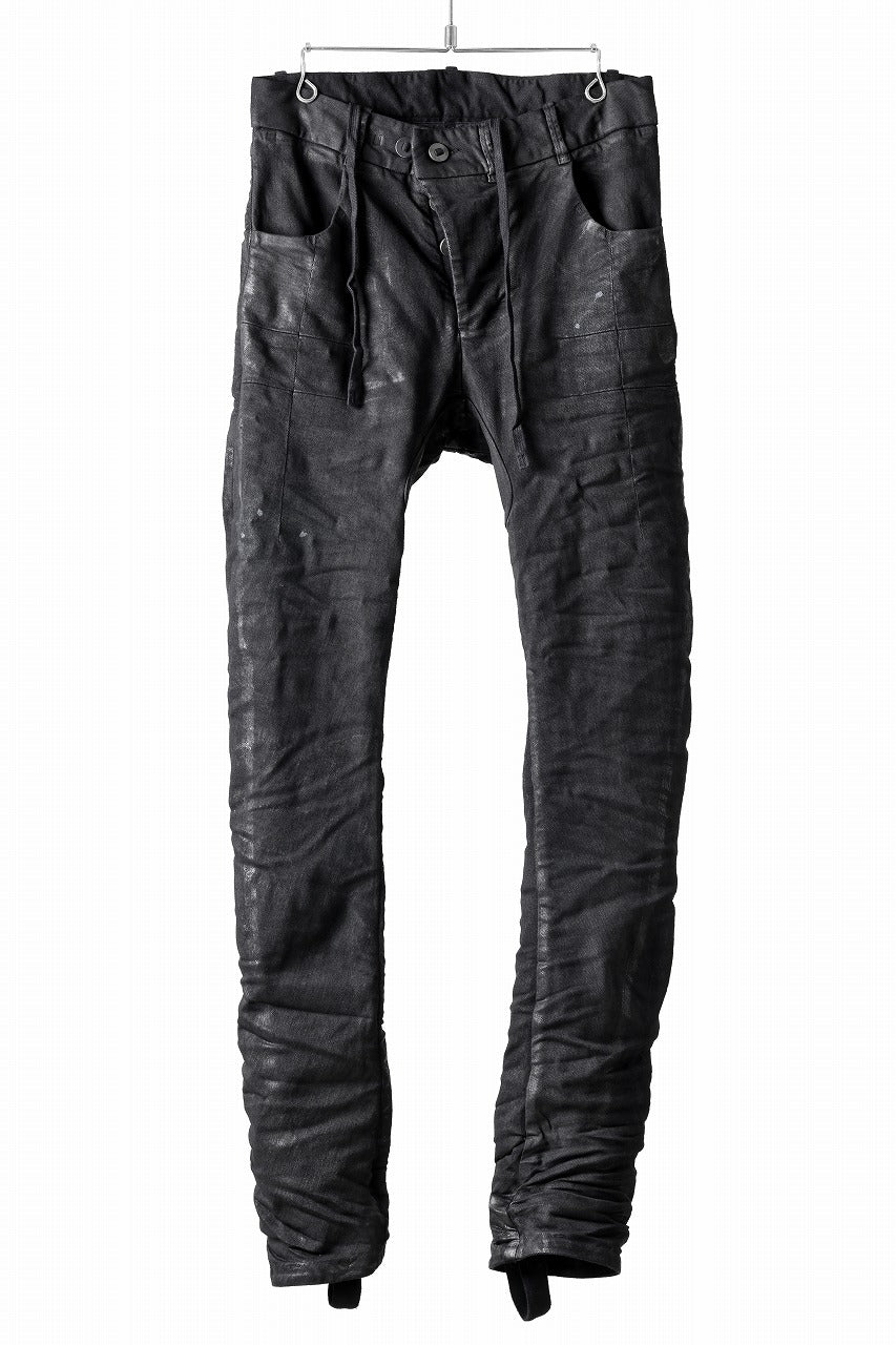 BORIS BIDJAN SABERI TIGHT FIT PANTS / VINYL COATED & NICKEL PRESSED & BODY MOLDED "P13.TF-F1939" (BLACK)