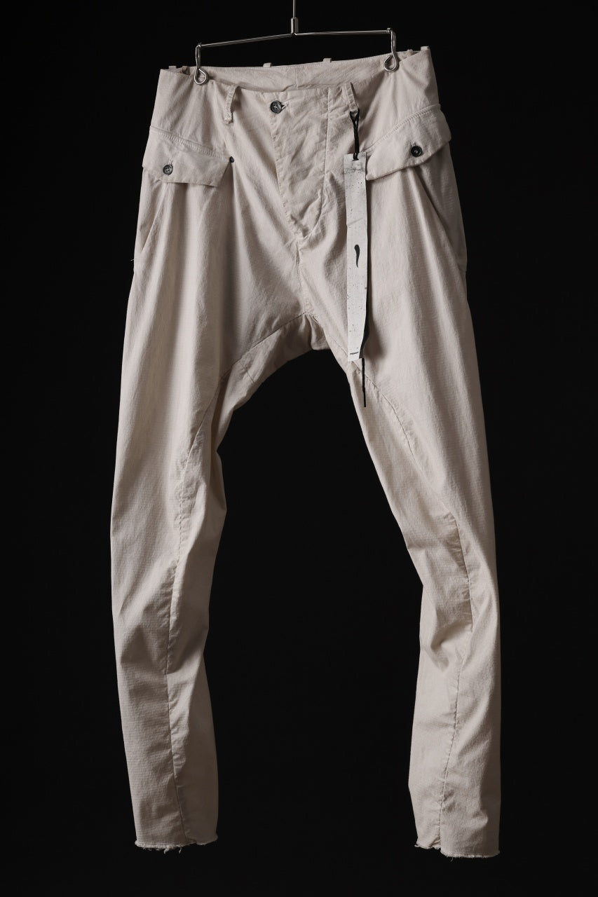 masnada RELAX FLAP POCKET PANTS / STRETCH LIGHT WEIGHT RIPSTOP (MOON)