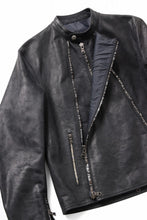 画像をギャラリービューアに読み込む, ierib Detachable Front Panel Jacket / Shiny Horse Leather (BLACK)