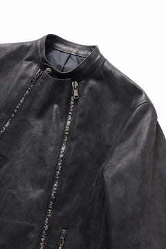 画像をギャラリービューアに読み込む, ierib Detachable Front Panel Jacket / Shiny Horse Leather (BLACK)