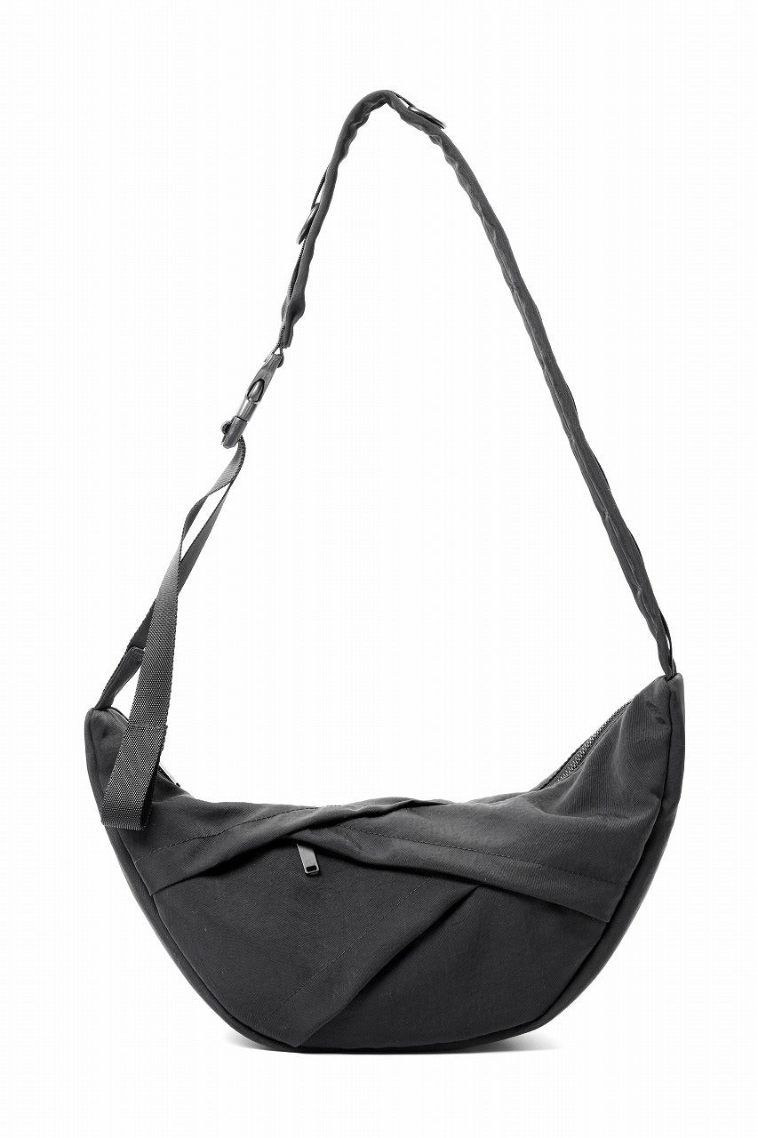 Y's 3 POCKETS SHOULDER BAG / NY WASHER TWILL (BLACK)