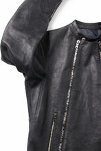 画像をギャラリービューアに読み込む, ierib Detachable Front Panel Jacket / Shiny Horse Leather (BLACK)