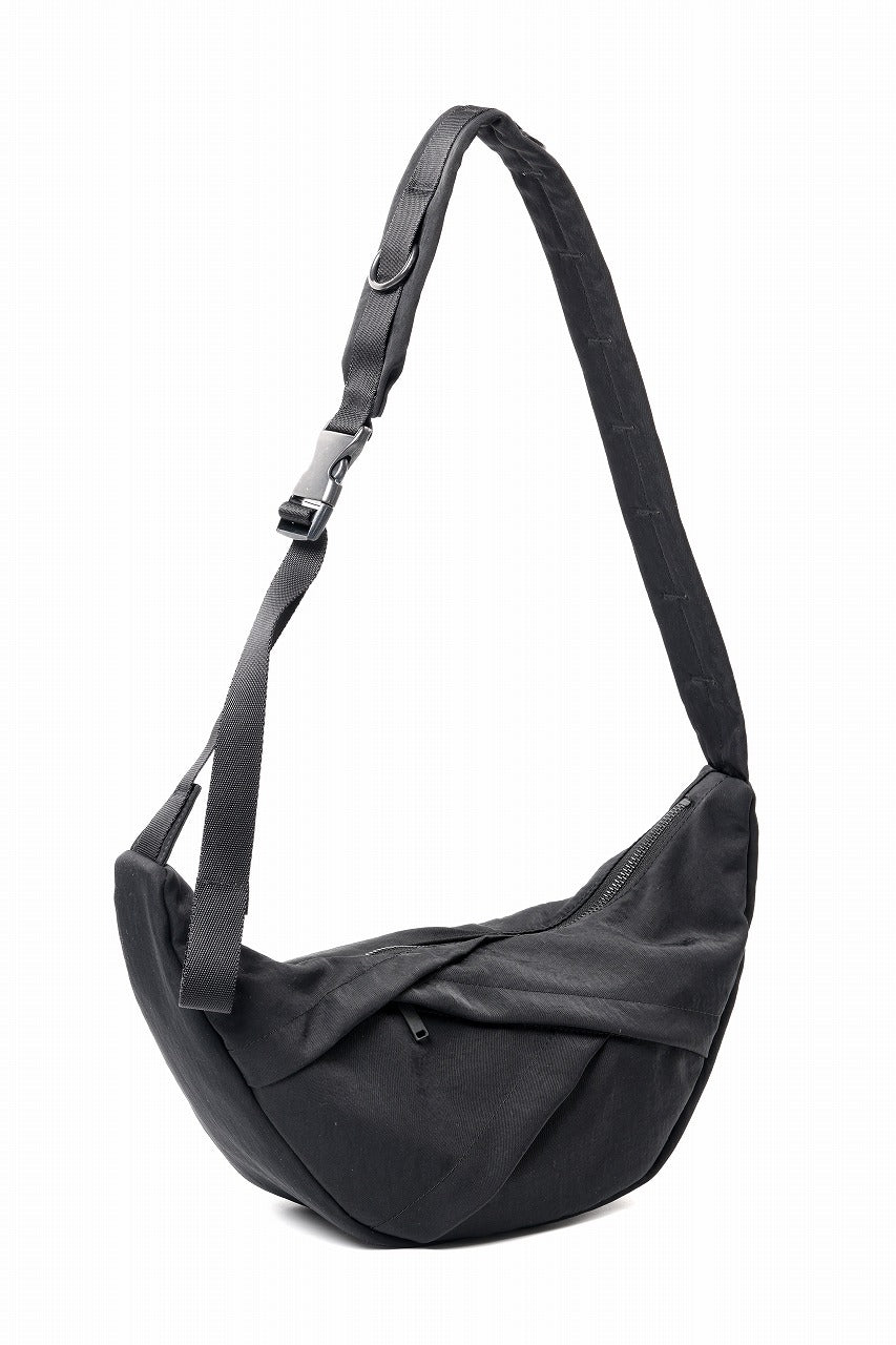 Y's 3 POCKETS SHOULDER BAG / NY WASHER TWILL (BLACK)