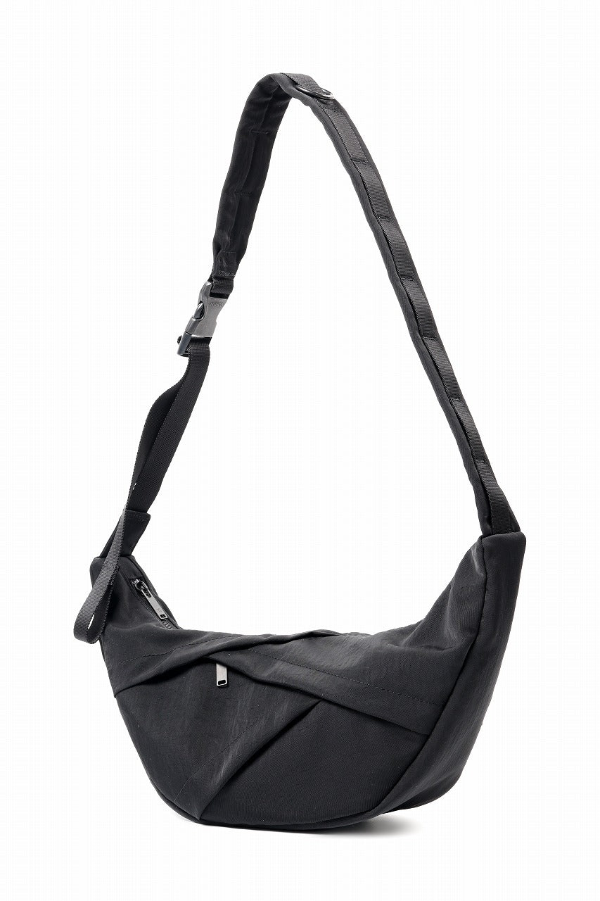 Y's 3 POCKETS SHOULDER BAG / NY WASHER TWILL (BLACK)