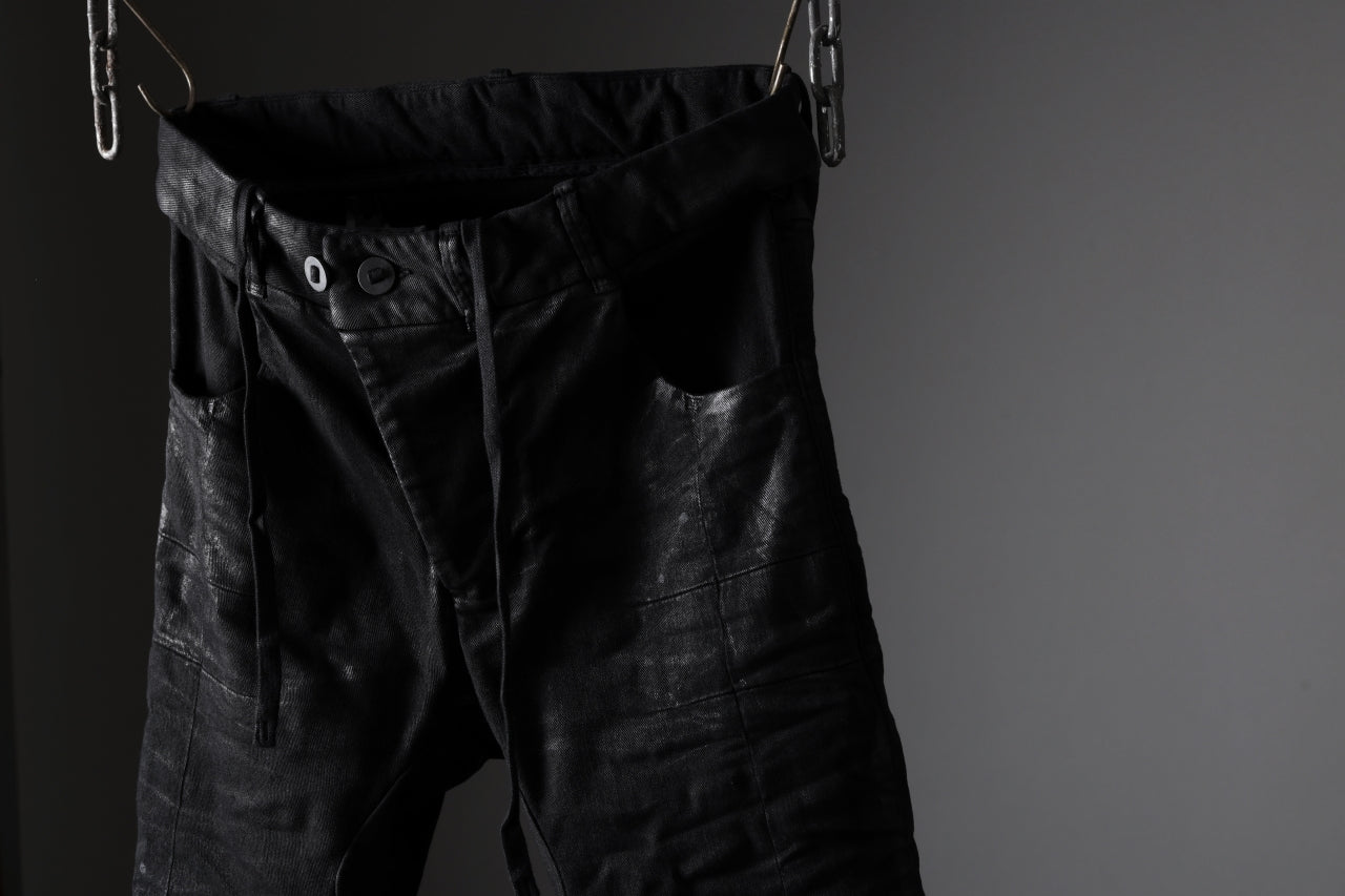 BORIS BIDJAN SABERI TIGHT FIT PANTS / VINYL COATED & NICKEL PRESSED & BODY MOLDED "P13.TF-F1939" (BLACK)