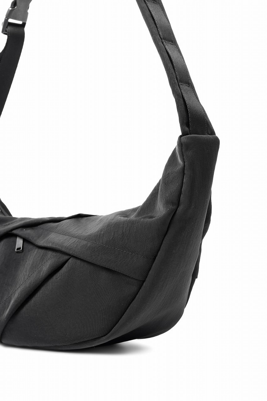 Y's 3 POCKETS SHOULDER BAG / NY WASHER TWILL (BLACK)