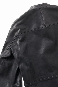 画像をギャラリービューアに読み込む, ierib Detachable Front Panel Jacket / Shiny Horse Leather (BLACK)