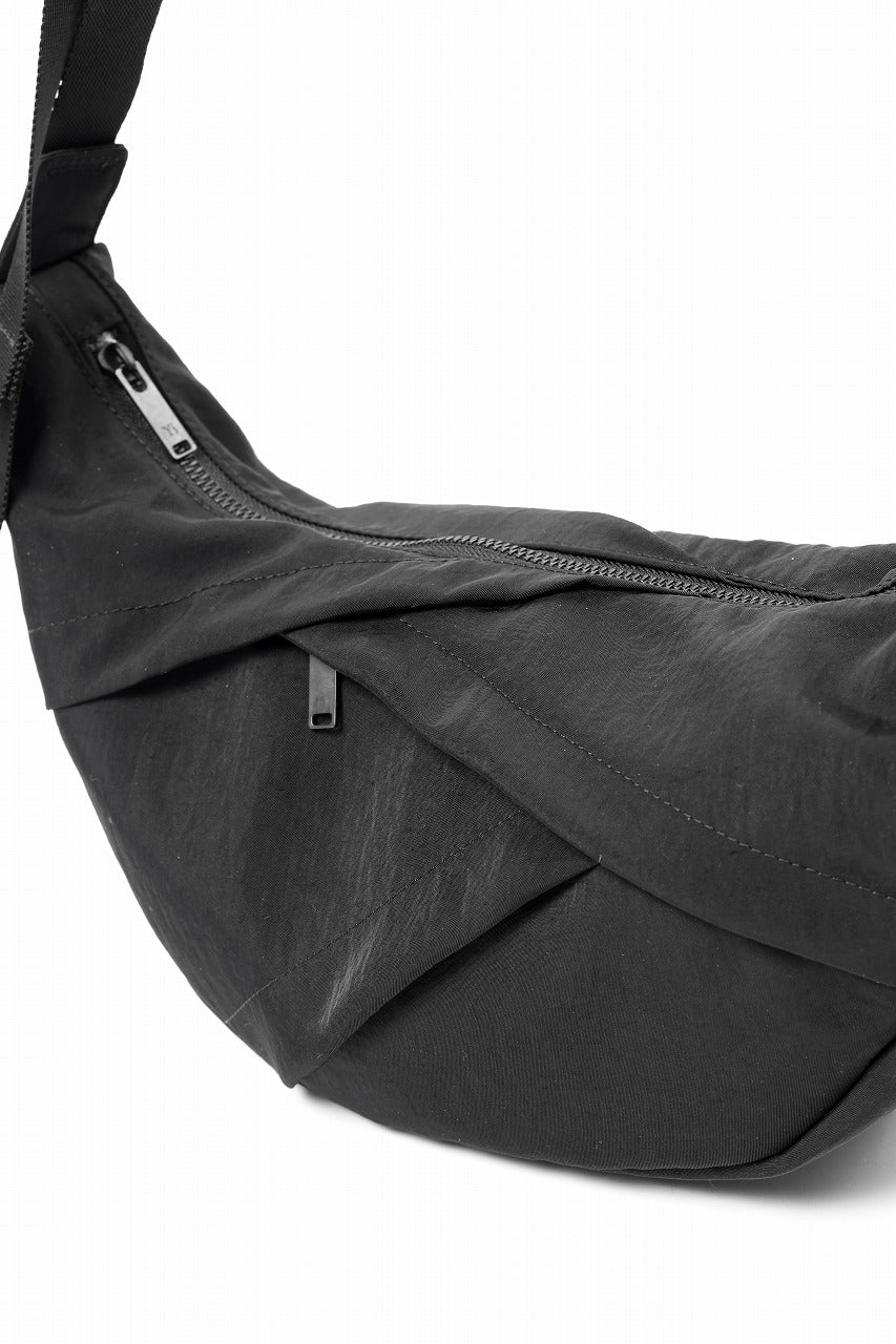 Y's 3 POCKETS SHOULDER BAG / NY WASHER TWILL (BLACK)