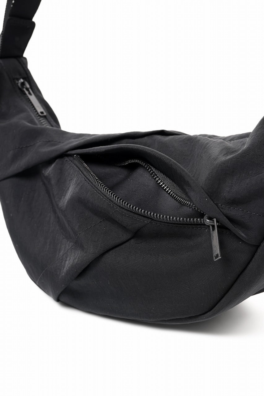 Y's 3 POCKETS SHOULDER BAG / NY WASHER TWILL (BLACK)