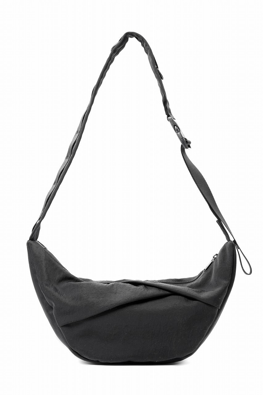 Y's 3 POCKETS SHOULDER BAG / NY WASHER TWILL (BLACK)