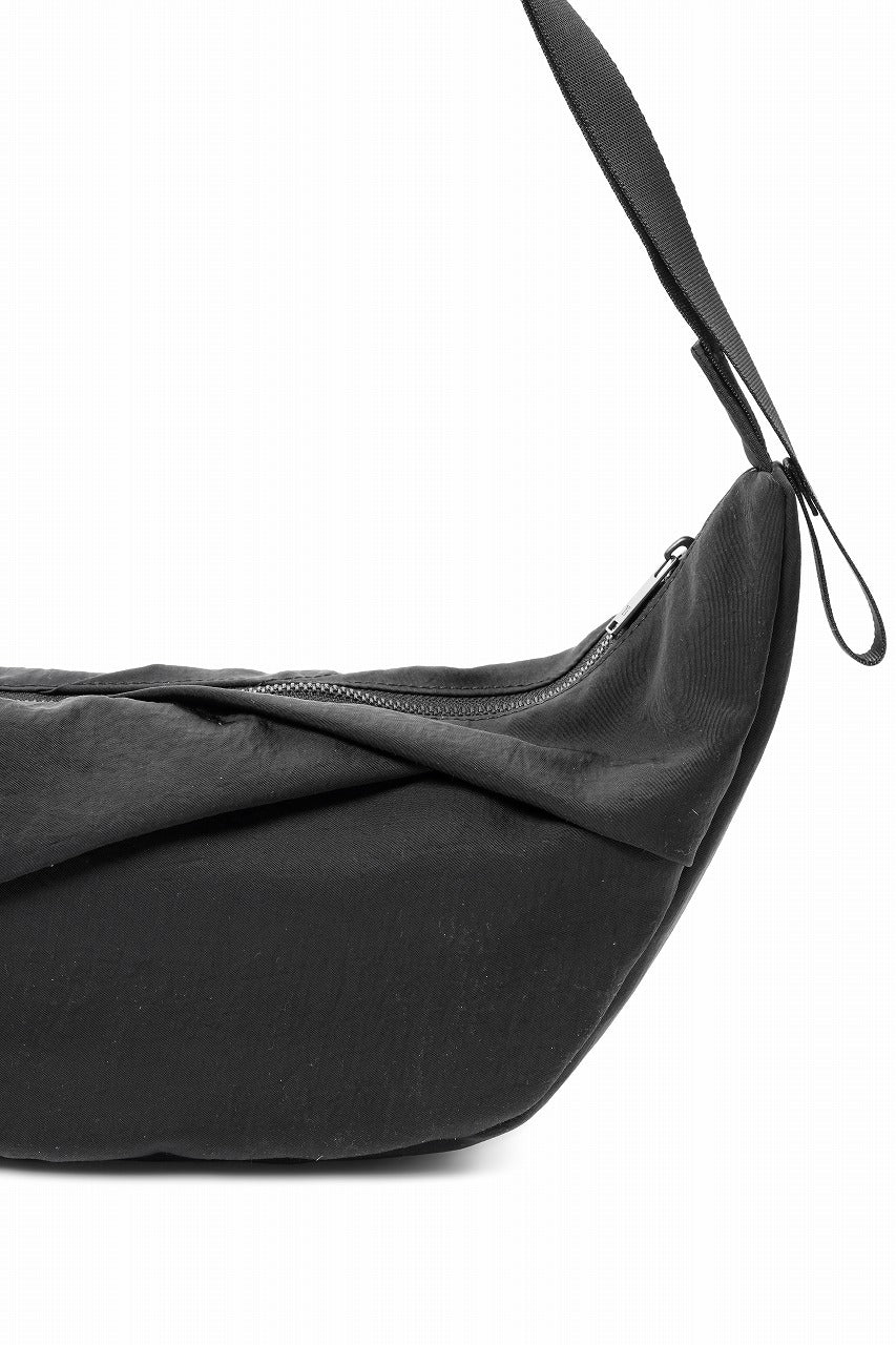 Y's 3 POCKETS SHOULDER BAG / NY WASHER TWILL (BLACK)