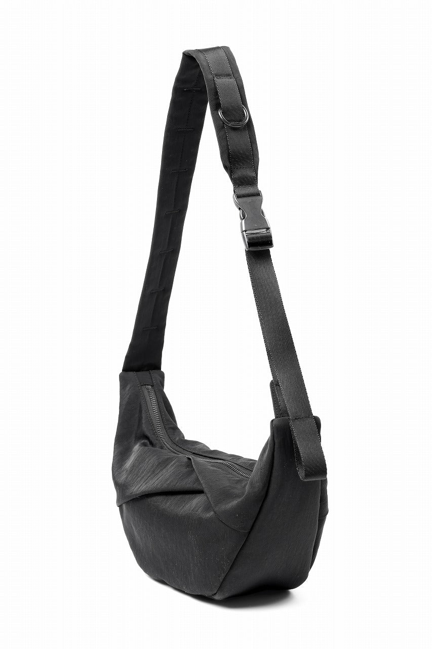 Y's 3 POCKETS SHOULDER BAG / NY WASHER TWILL (BLACK)