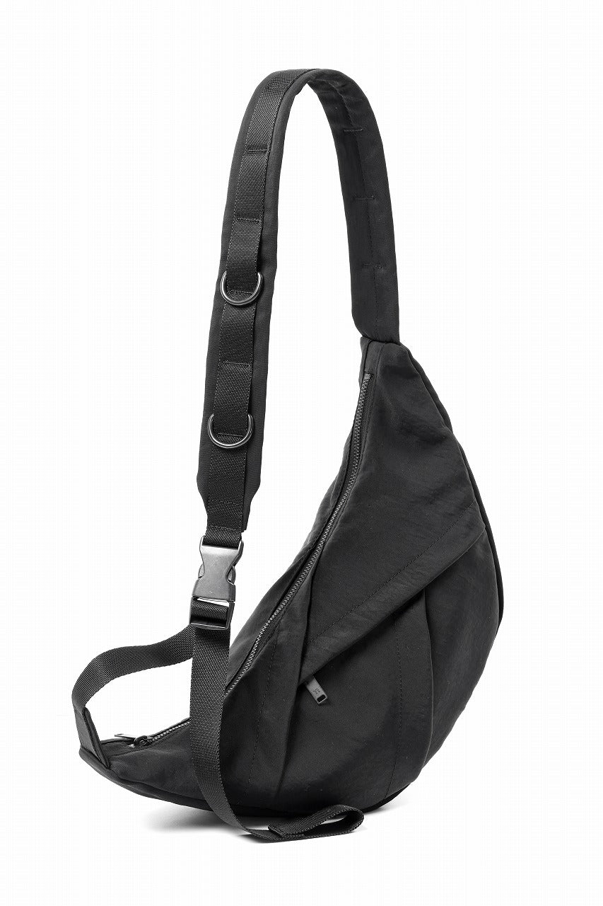 Y's 3 POCKETS SHOULDER BAG / NY WASHER TWILL (BLACK)