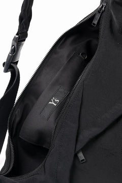 画像をギャラリービューアに読み込む, Y&#39;s 3 POCKETS SHOULDER BAG / NY WASHER TWILL (BLACK)