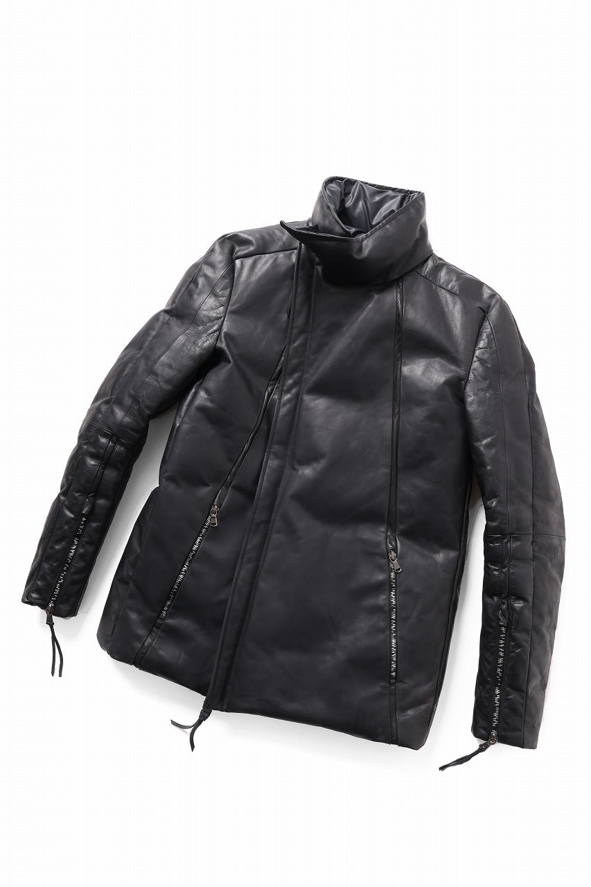 ierib Down Jacket / Horse Nubuck Leather (MATT BLACK)