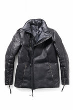 Load image into Gallery viewer, ierib Down Jacket / Horse Nubuck Leather (MATT BLACK)