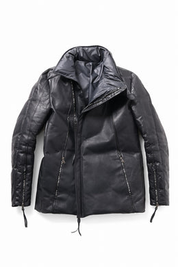 ierib Down Jacket / Horse Nubuck Leather (MATT BLACK)