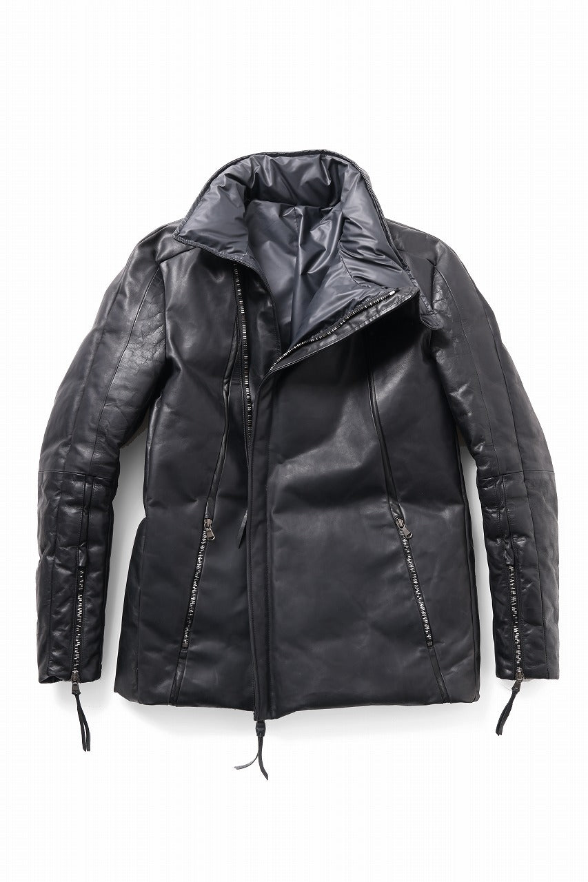 Load image into Gallery viewer, ierib Down Jacket / Horse Nubuck Leather (MATT BLACK)