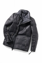 Load image into Gallery viewer, ierib Down Jacket / Horse Nubuck Leather (MATT BLACK)