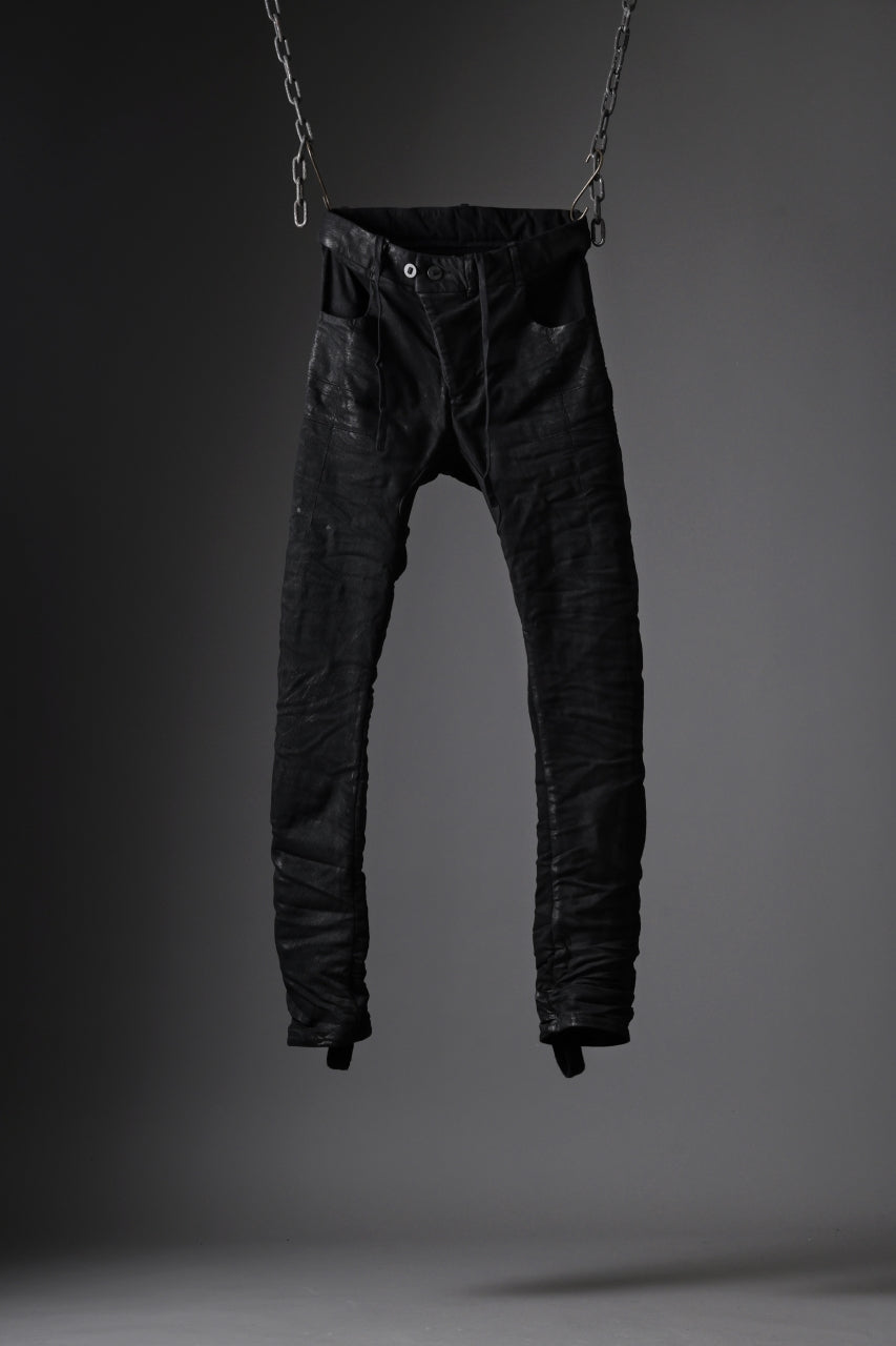 BORIS BIDJAN SABERI TIGHT FIT PANTS / VINYL COATED & NICKEL PRESSED & BODY MOLDED "P13.TF-F1939" (BLACK)