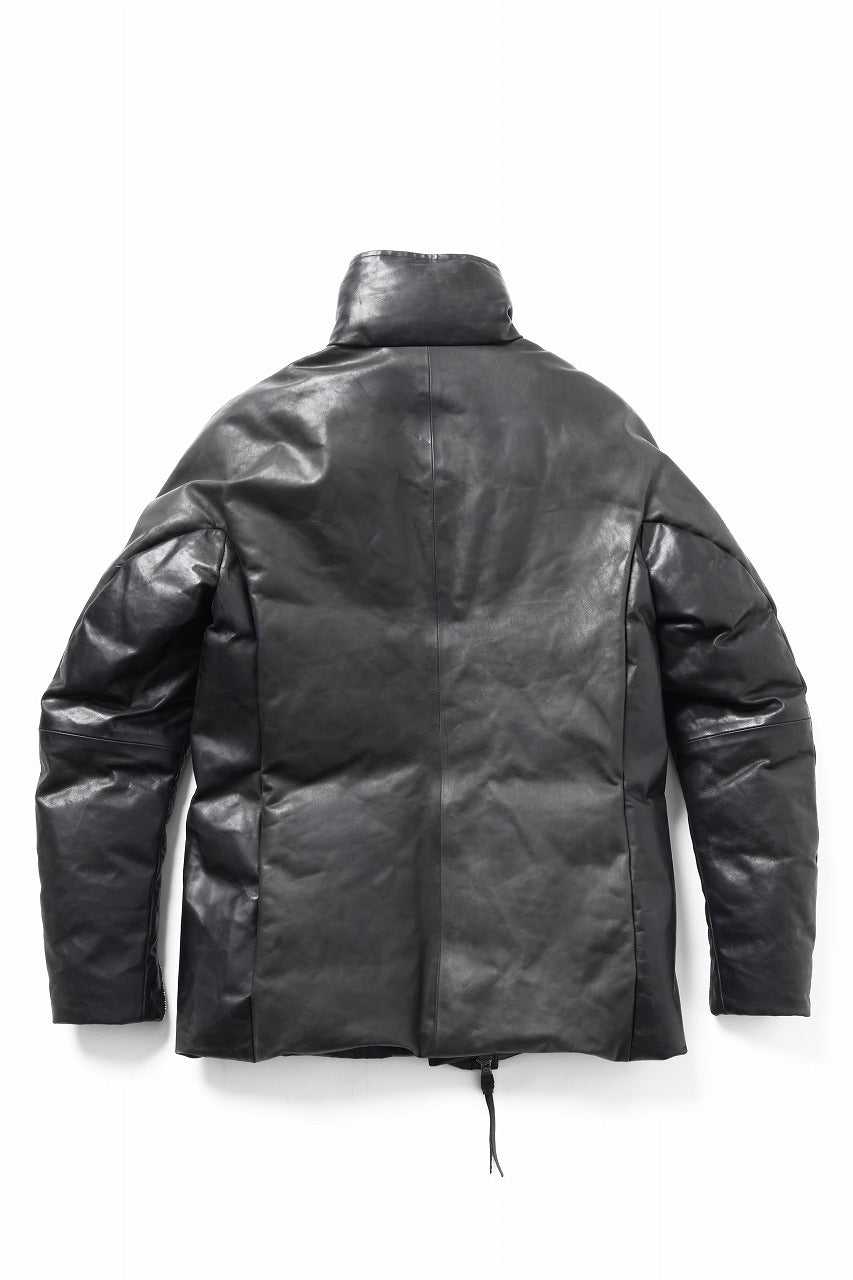 ierib Down Jacket / Horse Nubuck Leather (MATT BLACK)