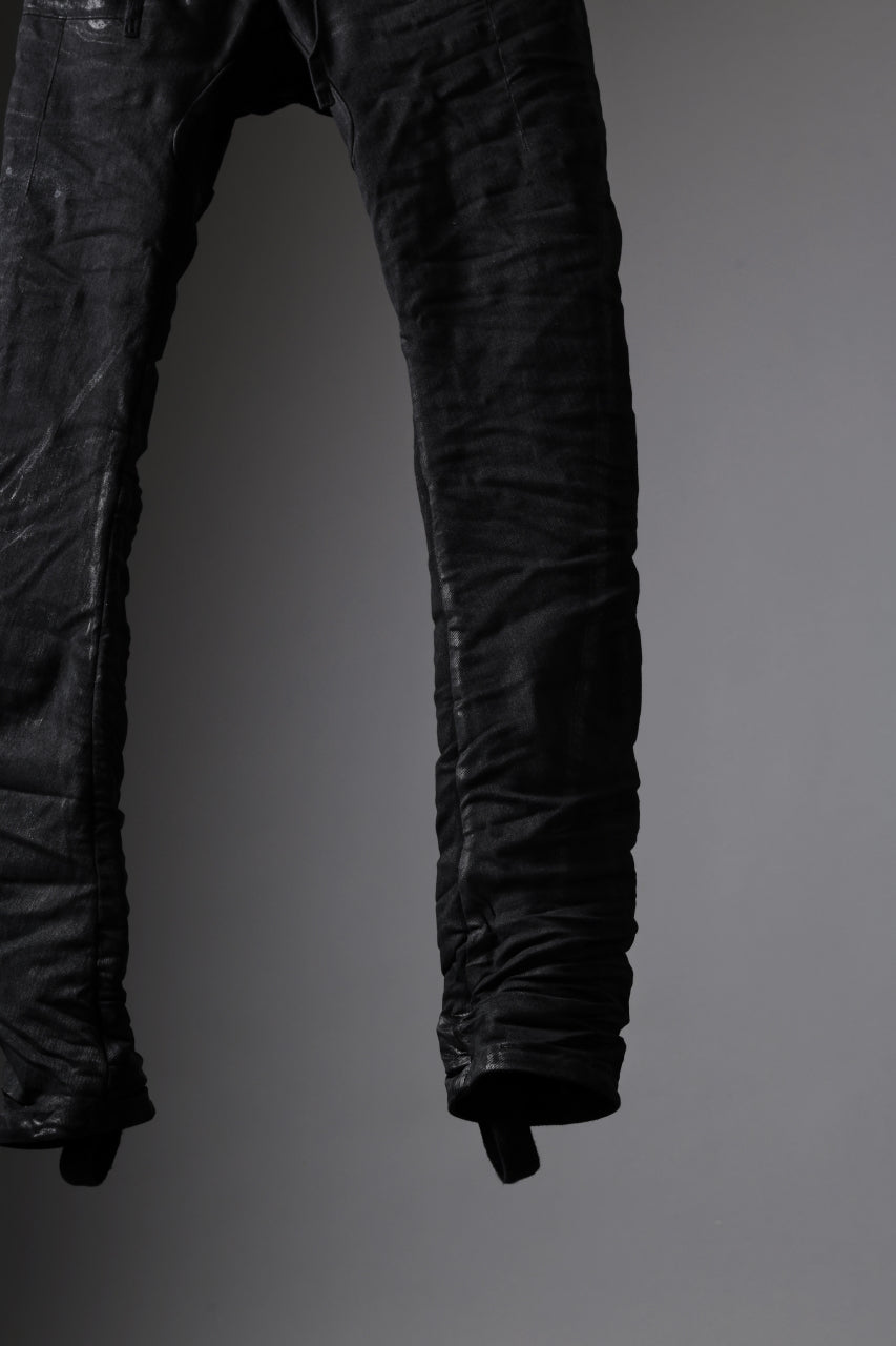 BORIS BIDJAN SABERI TIGHT FIT PANTS / VINYL COATED & NICKEL PRESSED & BODY MOLDED "P13.TF-F1939" (BLACK)