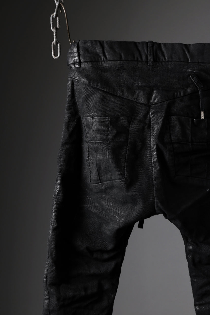 BORIS BIDJAN SABERI TIGHT FIT PANTS / VINYL COATED & NICKEL PRESSED & BODY MOLDED "P13.TF-F1939" (BLACK)