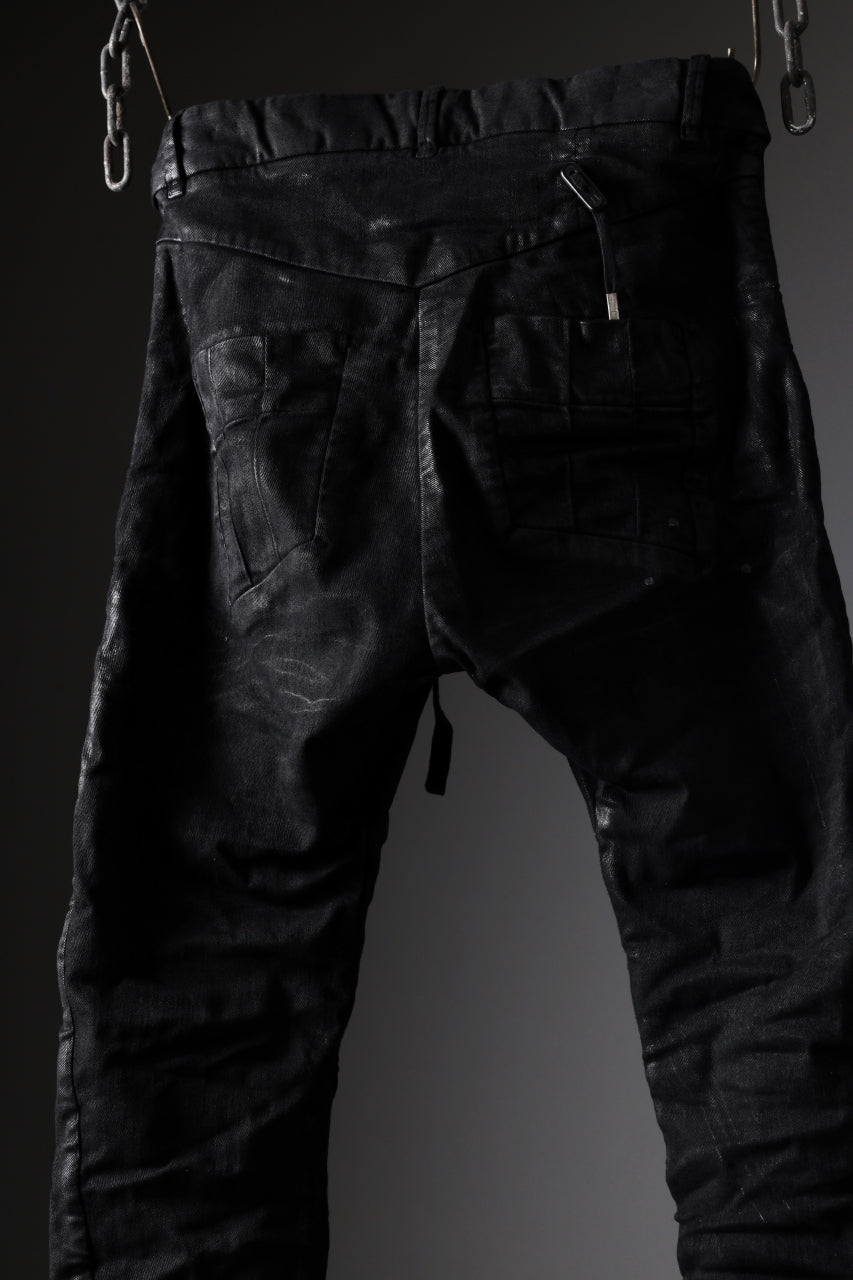 BORIS BIDJAN SABERI TIGHT FIT PANTS / VINYL COATED & NICKEL PRESSED & BODY MOLDED "P13.TF-F1939" (BLACK)