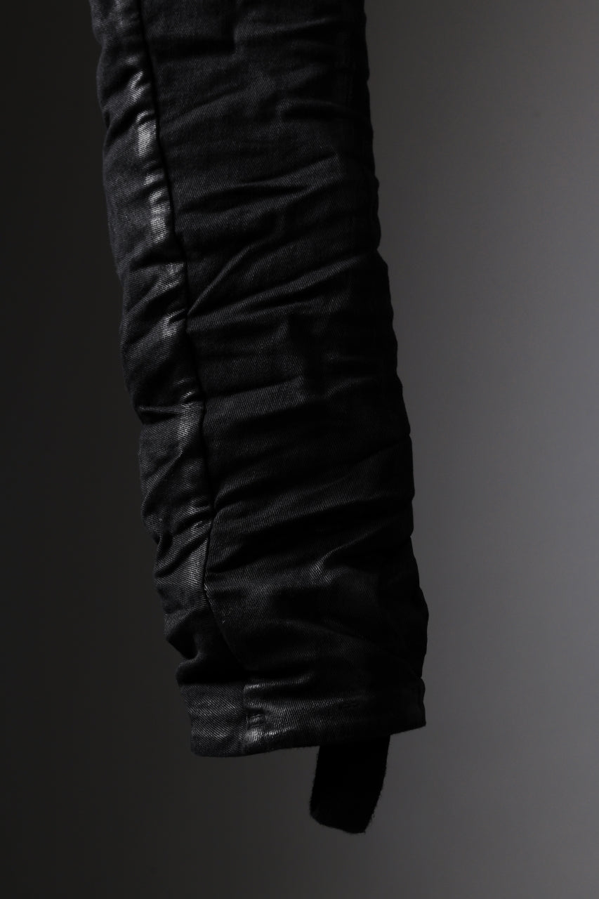 BORIS BIDJAN SABERI TIGHT FIT PANTS / VINYL COATED & NICKEL PRESSED & BODY MOLDED "P13.TF-F1939" (BLACK)