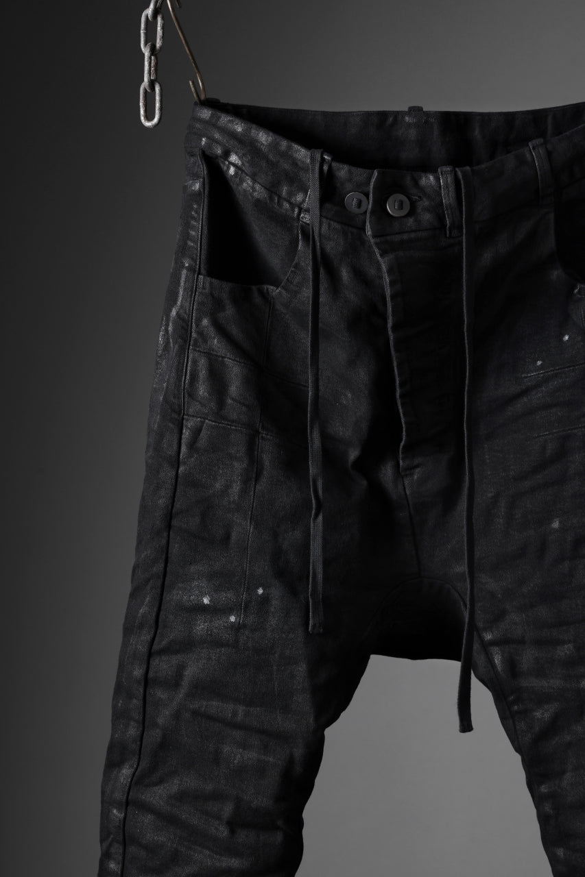 BORIS BIDJAN SABERI CROPPED TROUSER / VINYL COATED & NICKEL PRESSED & BODY MOLDED "P15.1BF-F1603K" (BLACK)