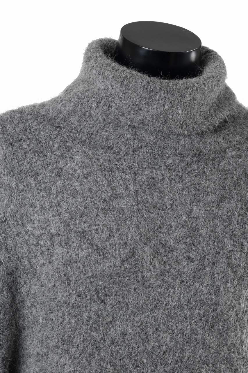 entire studios LUTE KNIT HIGH NECK SWEATER (SMOKE)