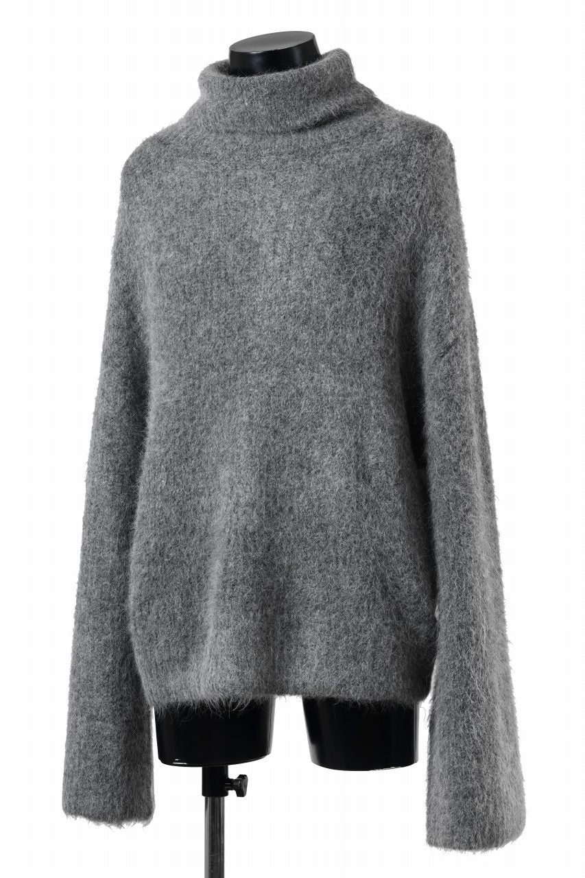 entire studios LUTE KNIT HIGH NECK SWEATER (SMOKE)