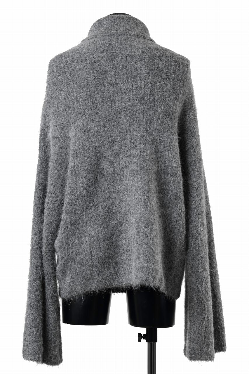 entire studios LUTE KNIT HIGH NECK SWEATER (SMOKE)