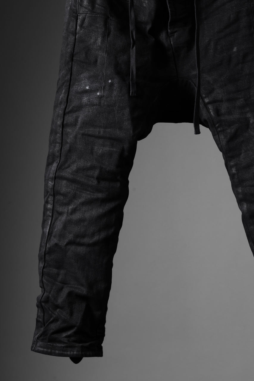 BORIS BIDJAN SABERI CROPPED TROUSER / VINYL COATED & NICKEL PRESSED & BODY MOLDED "P15.1BF-F1603K" (BLACK)