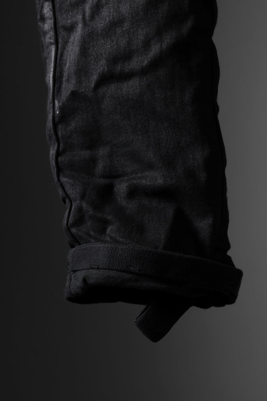 BORIS BIDJAN SABERI CROPPED TROUSER / VINYL COATED & NICKEL PRESSED & BODY MOLDED "P15.1BF-F1603K" (BLACK)