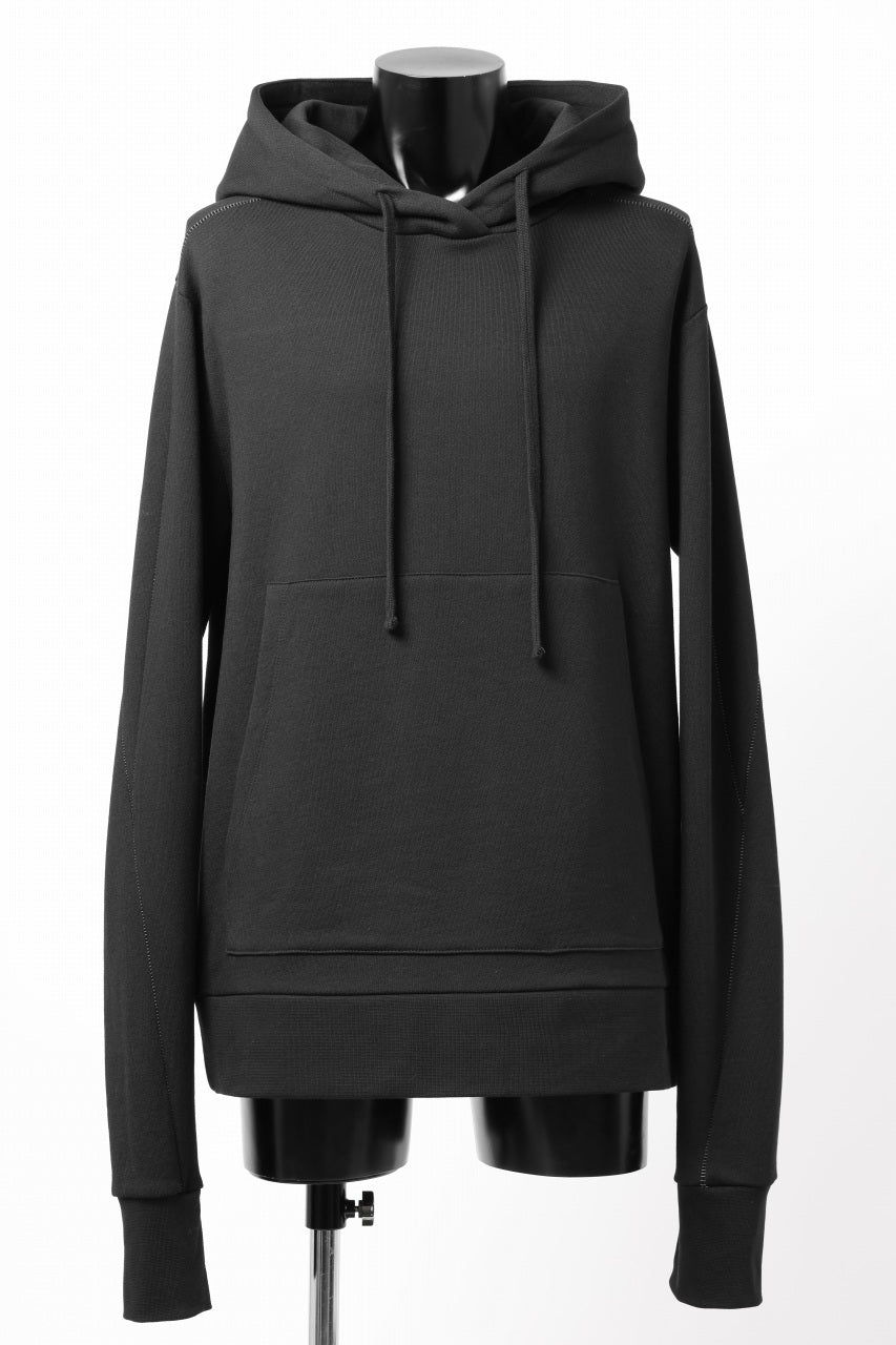 thom/krom SWEAT HOODIE PARKA / ORGANIC FRENCH TERRY (BLACK)