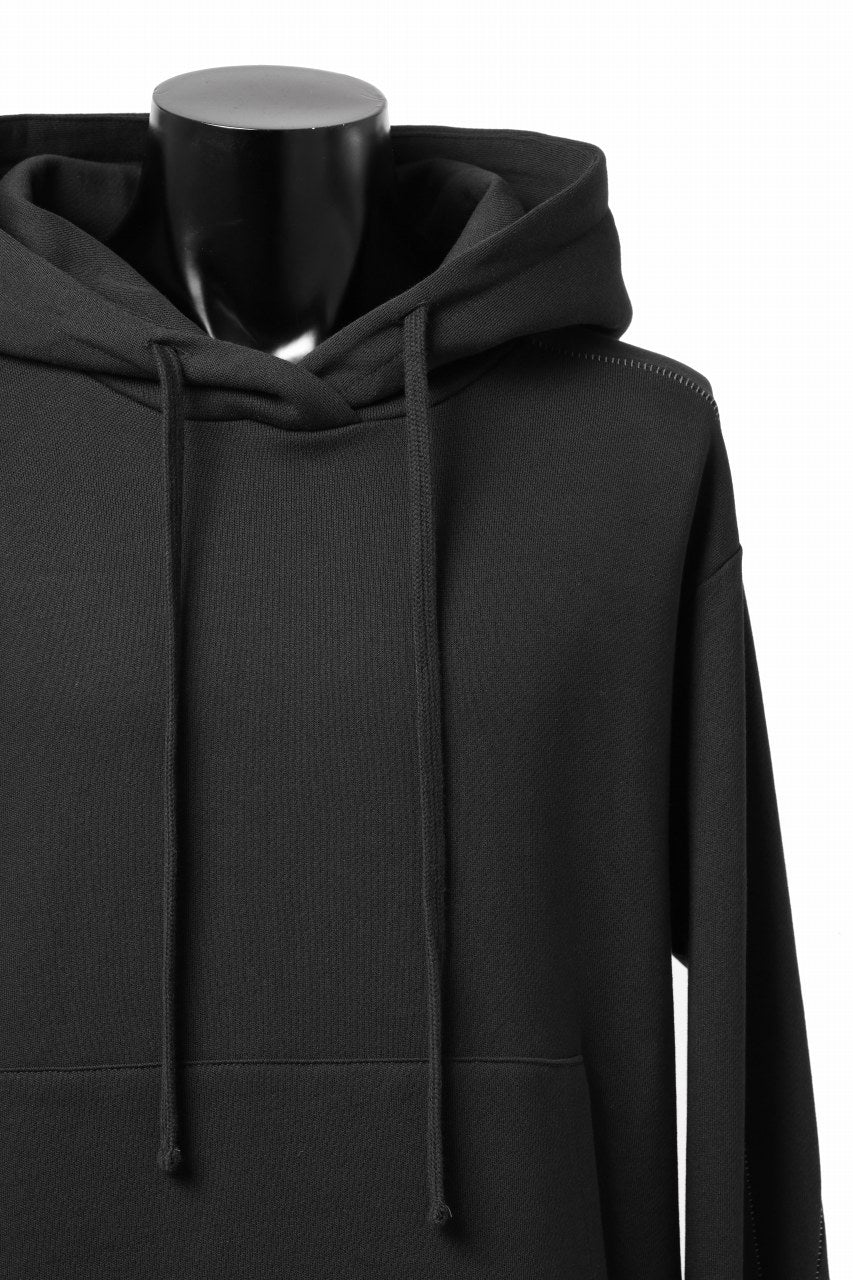 thom/krom SWEAT HOODIE PARKA / ORGANIC FRENCH TERRY (BLACK)