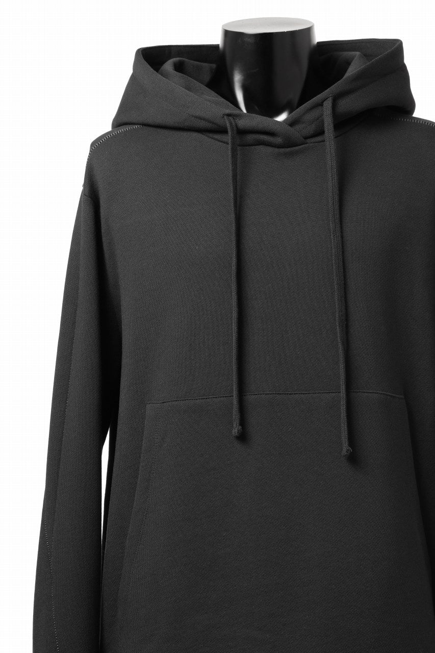 thom/krom SWEAT HOODIE PARKA / ORGANIC FRENCH TERRY (BLACK)