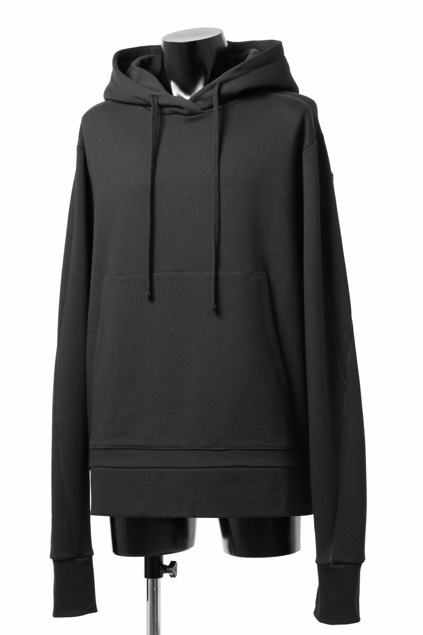 thom/krom SWEAT HOODIE PARKA / ORGANIC FRENCH TERRY (BLACK)