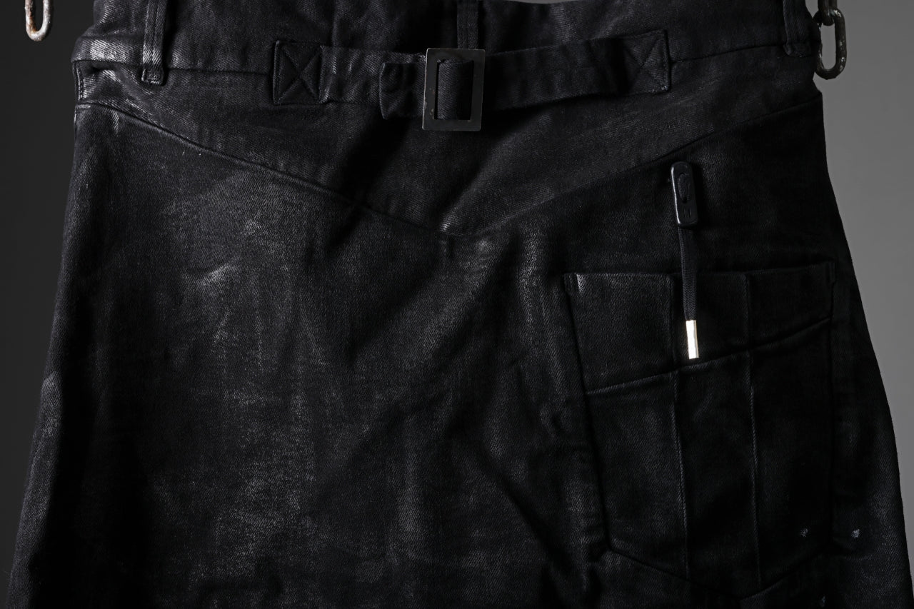 BORIS BIDJAN SABERI CROPPED TROUSER / VINYL COATED & NICKEL PRESSED & BODY MOLDED "P15.1BF-F1603K" (BLACK)