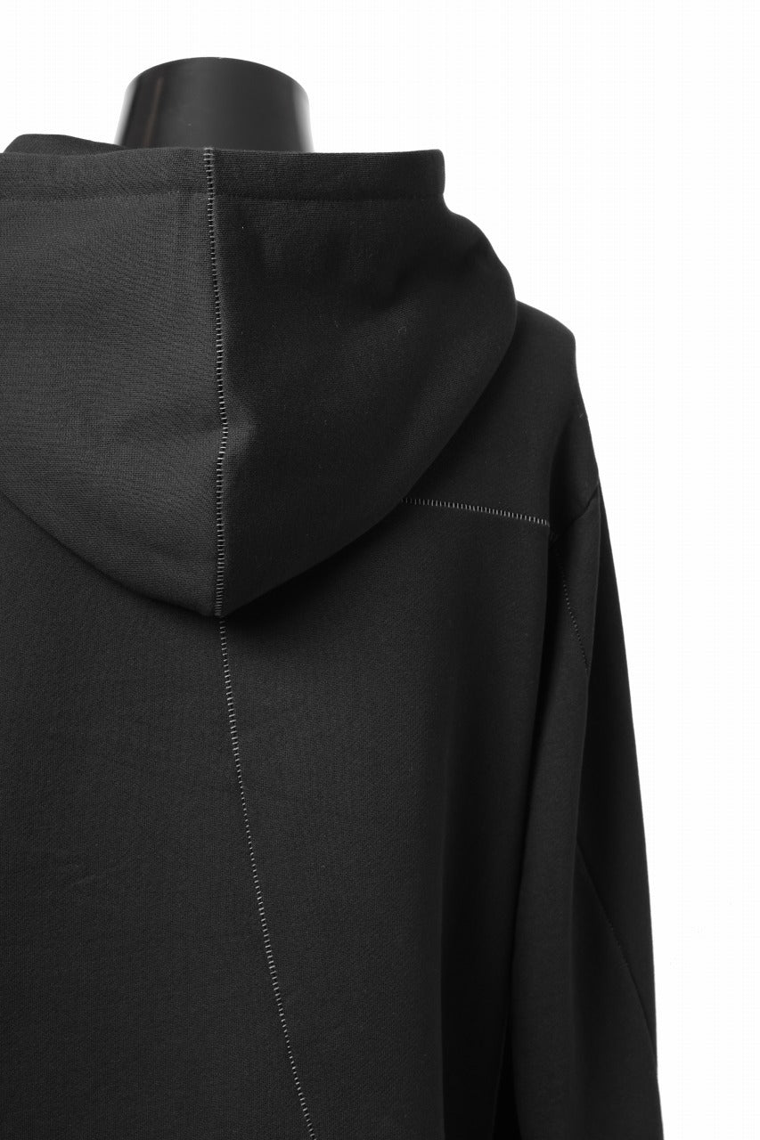 thom/krom SWEAT HOODIE PARKA / ORGANIC FRENCH TERRY (BLACK)