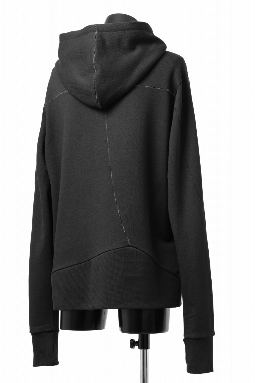 thom/krom SWEAT HOODIE PARKA / ORGANIC FRENCH TERRY (BLACK)