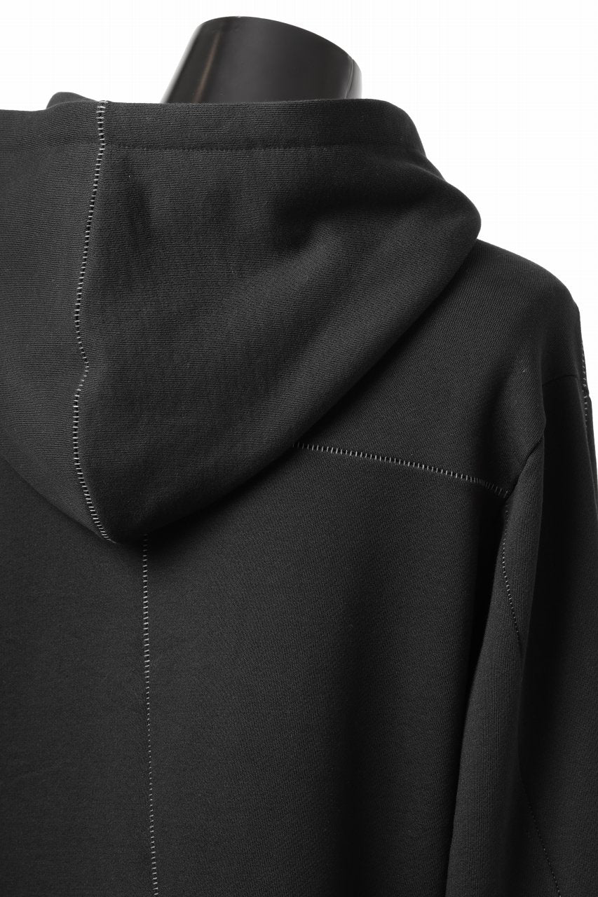 thom/krom SWEAT HOODIE PARKA / ORGANIC FRENCH TERRY (BLACK)