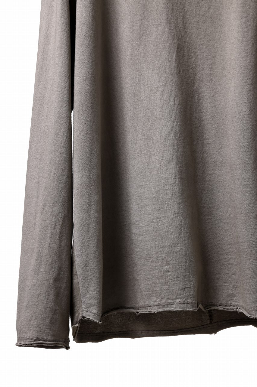 Load image into Gallery viewer, daub DYEING CENTRAL BACK SEAM L/S CUT &amp; SEWN / C.JERSEY (TAUPE GREY)