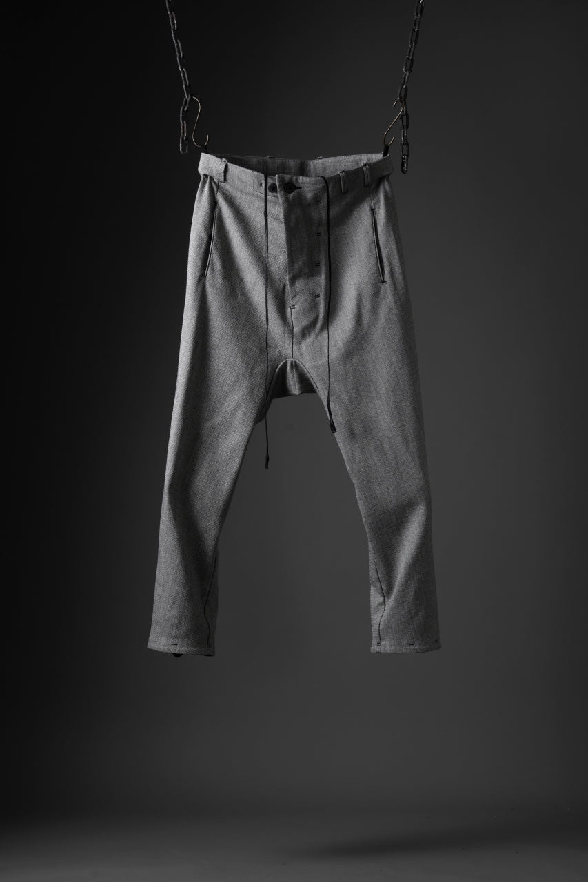 BORIS BIDJAN SABERI DROP CROTCH PANTS / NON OBJECT DYED "P3-FET10005" (GREY)