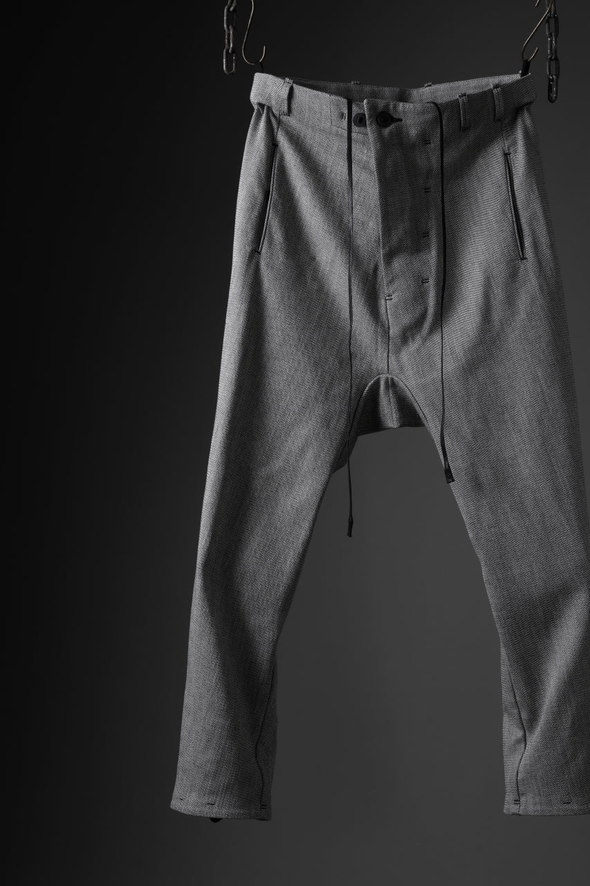 BORIS BIDJAN SABERI DROP CROTCH PANTS / NON OBJECT DYED "P3-FET10005" (GREY)